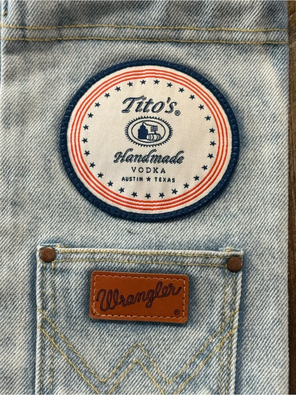 Tito’s x Wrangler Denim Bottle Bag 2026 Limited Edition Promo NWT